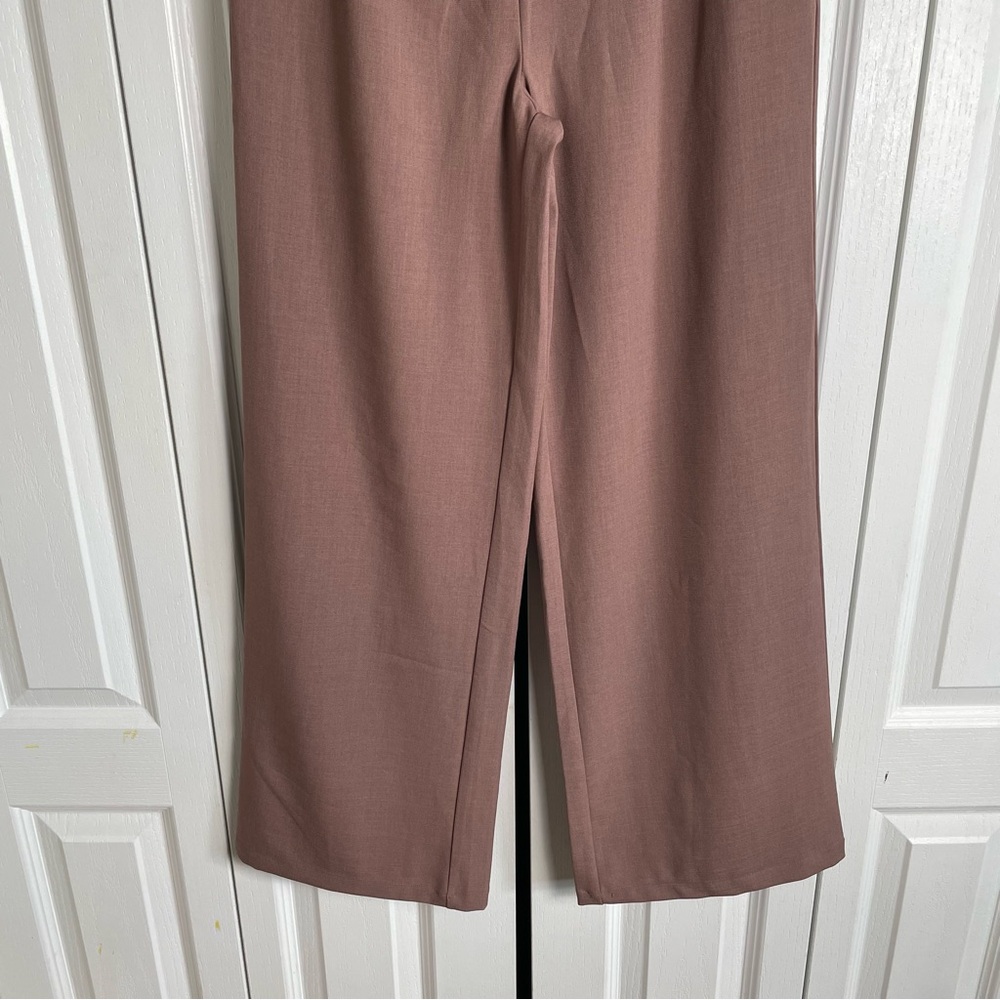 NWOT Altar’d State Wide Leg Pleated Trouser Pants Women’s S Mauve Lightweight - Picture 6 of 15